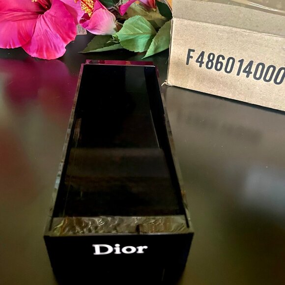 CHRISTIAN DIOR  Black Lacquer Pull Out Display TRAY  8.5" x 5" x 1.5" New in Box - Picture 2 of 15